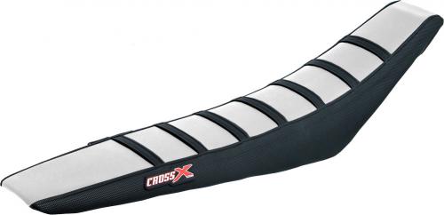 CROSS X SEAT COVER, WHITE/BLACK/BLACK (STRIPES) M7143WBB