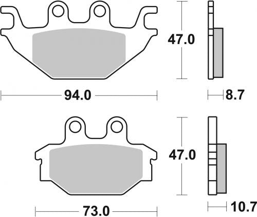 SBS 810CS BRAKE PADS ORGANIC