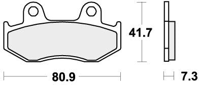 SBS 558HF BRAKE PADS ORGANIC