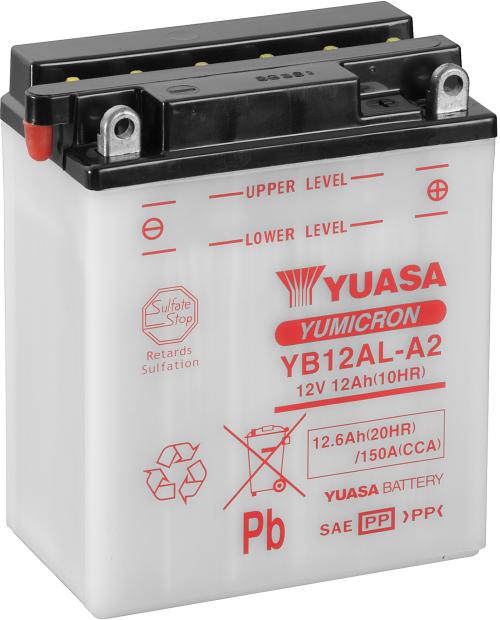 YUASA YB12AL-A2 YUASA BATTERY & ACID PACK