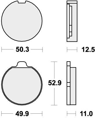 SBS 511HF BRAKE PADS ORGANIC