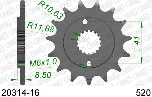 AFAM FRONT 16T, 520 AF12031416