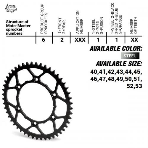 MOTO MASTER REAR STEEL ULTRALIGHT 45T, 520 37620121145