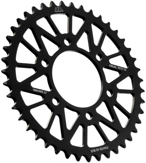 JT SPROCKETS REAR RACELITE ALU 43T BLACK, 520 JTA047843Z