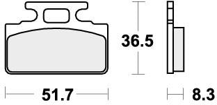 SBS 618HF BRAKE PADS ORGANIC