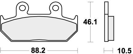 SBS 647HF BRAKE PADS ORGANIC