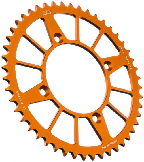 JT SPROCKETS REAR RACELITE ALU 48T ORANGE, 520 JTA089148ORG