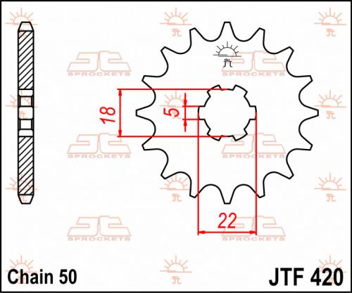 JT SPROCKETS FRONT STEEL 15T, 530 JTF042015