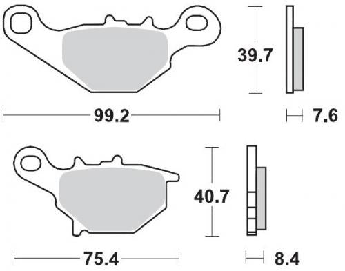 MOTO MASTER 093511, BRAKE PADS SINTER RACING