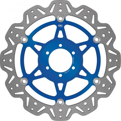EBC BRAKE DISC VR614BLU VEE FLOATING DISC BLUE CENTRE