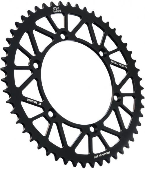JT SPROCKETS REAR RACELITE ALU 46T BLACK, 520 JTA046051Z