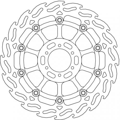 MOTO MASTER 113003, FLAME FLOAT ALU DISC 296