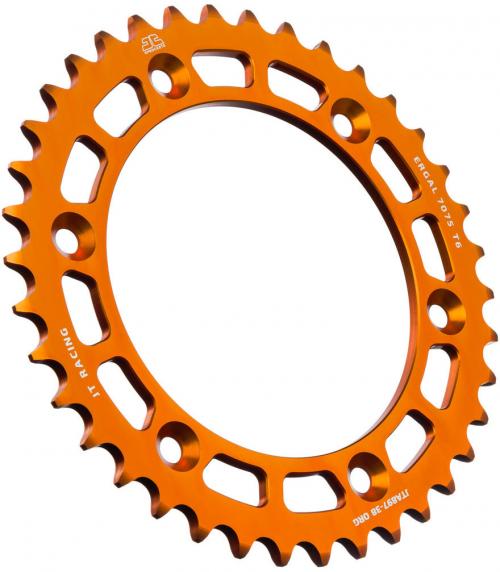 JT SPROCKETS REAR RACELITE ALU 38T ORANGE, 520 JTA089738ORG