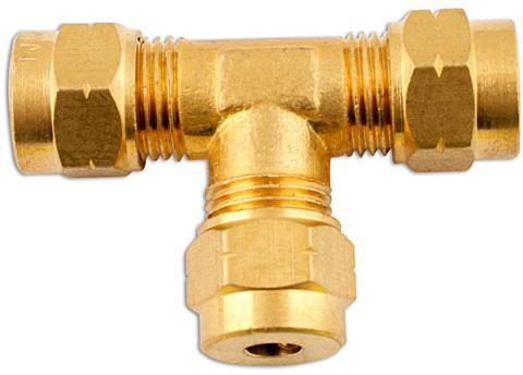 LASER TOOLS BRASS COUPLING TEE PIECE 10MM 5PC