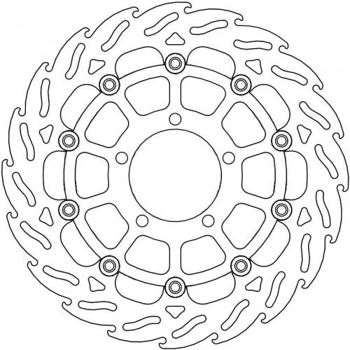 MOTO MASTER 112172, FLAME FLOATING ALU DISC 310