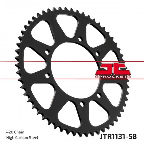 JT SPROCKETS REAR STEEL 58T, 420