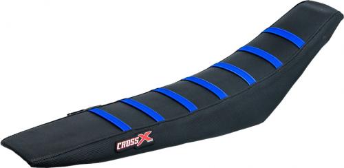 CROSS X SEAT COVER, BLACK/BLACK/BLUE (STRIPES) M6193BBBL