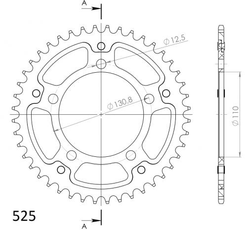 SUPERSPROX SUPERSPROX REAR STEALTH 44T, BLUE, 525 SU6744D