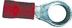 ELECTRICAL 5.3MM RING RED INSULATED TERMINALS (25)