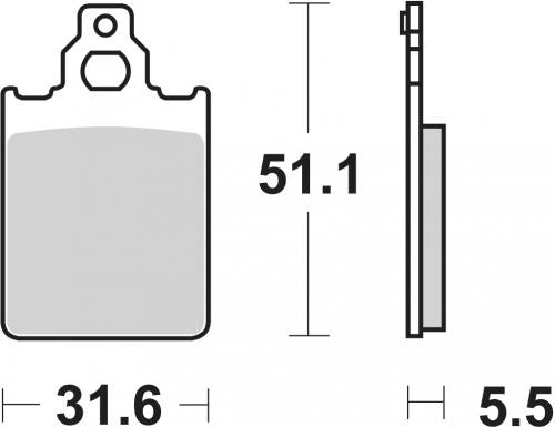 SBS 117CT BRAKE PADS ORGANIC