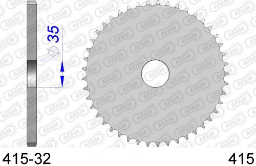 AFAM REAR ALU, BLANK, 415 AF341532