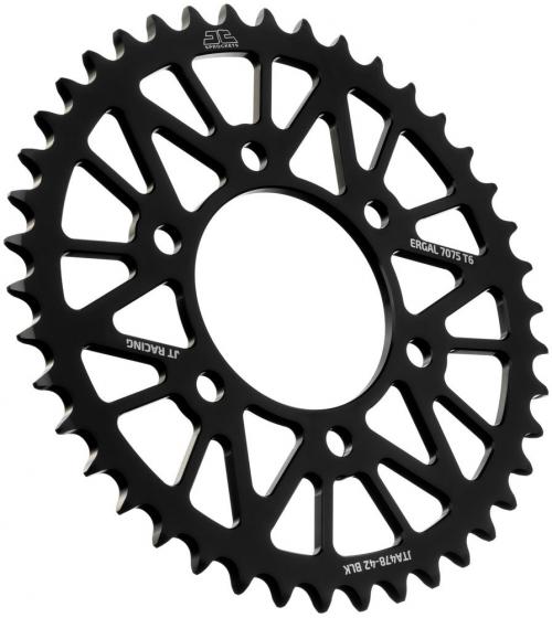 JT SPROCKETS REAR RACELITE ALU 42T BLACK, 520 JTA047842Z