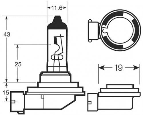 ELECTRICAL BULB 12V 35W H8 HALOGEN 708