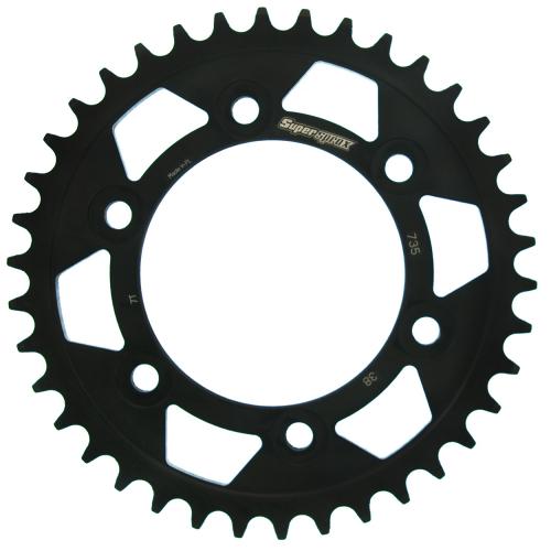 SUPERSPROX SUPERSPROX REAR STEEL 38T, BLACK, 520 SU473538B