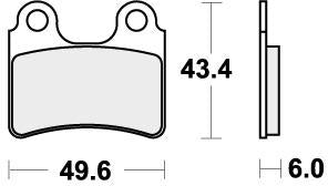 SBS 802RSI BRAKE PADS SINTER RACING