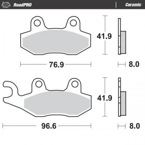 MOTO MASTER 410504, BRAKE PADS ORGANIC