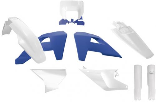 RTECH PLASTIC KIT 8 PCS HUSQ WHITE-HERITAGE BLUE
