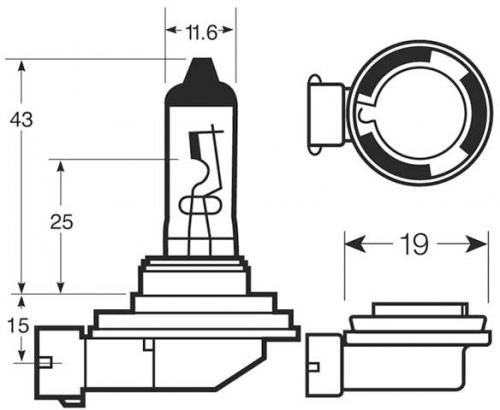 ELECTRICAL BULB 12V 55W H11 HORNET BULB 711