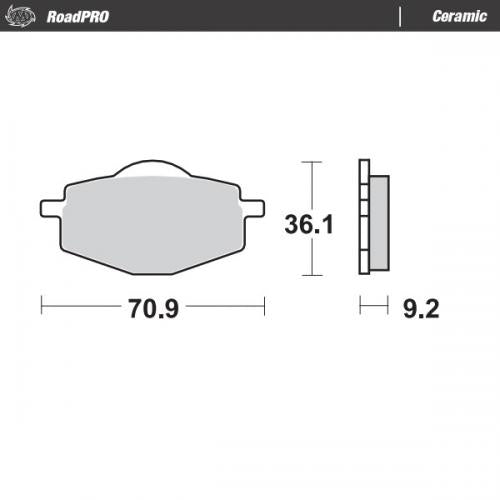 MOTO MASTER 408804, BRAKE PADS ORGANIC