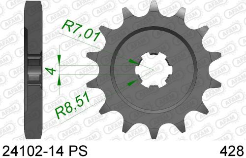 AFAM FRONT 14T PS, 428