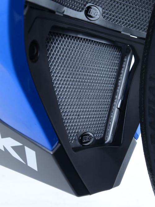 R&G OIL COOLER GUARD, LIGHT BLUE