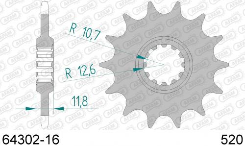 AFAM FRONT 16T, 520 AF16430216