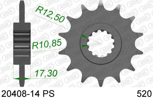 AFAM FRONT 14T PS, 520 AF12040814PS