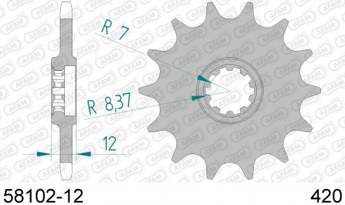 AFAM FRONT 12T, 420 AF15810212
