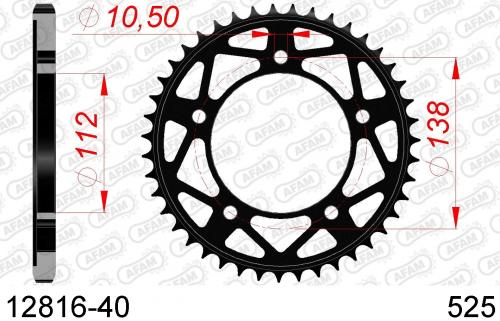 AFAM REAR STEEL 40T, 525 AF21281640