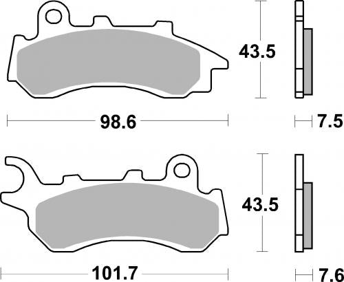SBS 233HF BRAKE PADS ORGANIC