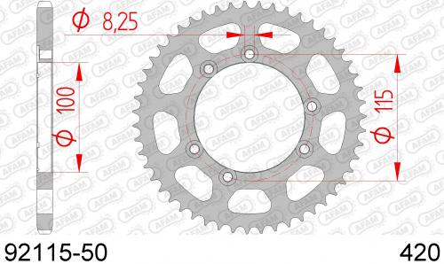 AFAM REAR STEEL 50T, 420 AF29211550