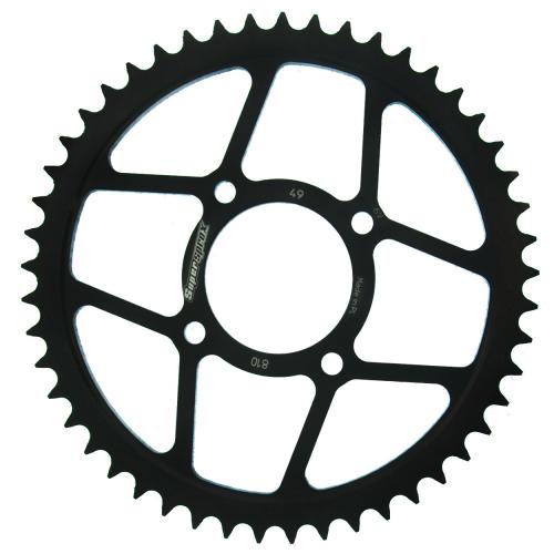 SUPERSPROX SUPERSPROX REAR STEEL 49T, BLACK, 428 SU481049B