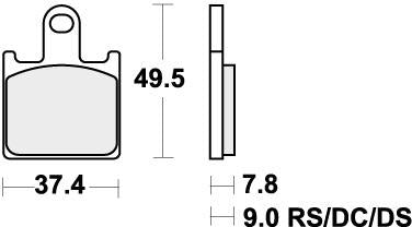 SBS 838DC BRAKE PADS ORGANIC RACING