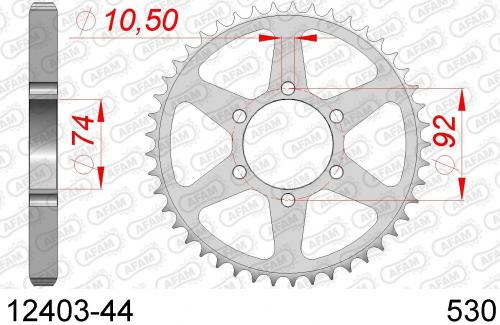 AFAM REAR STEEL 44T, 530 AF21240344