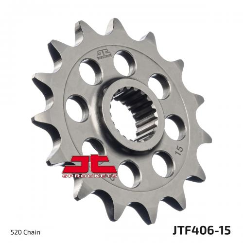 JT SPROCKETS FRONT STEEL 15T, 520 JTF040615