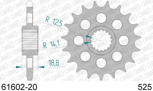 AFAM FRONT 20T, 525