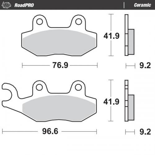 MOTO MASTER 409404, BRAKE PADS ORGANIC