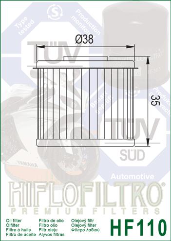HIFLO HF110 HIFLO OIL FILTER