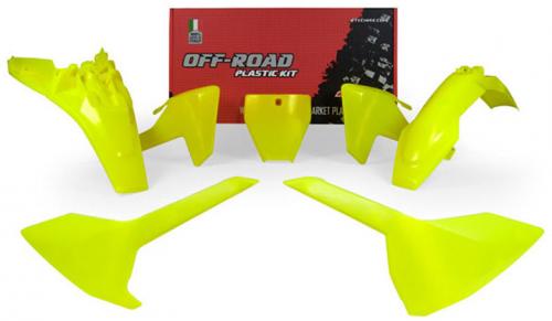 RTECH PLASTICS KIT 5 PCS HUSQVARNA NEON YELLOW 563220556
