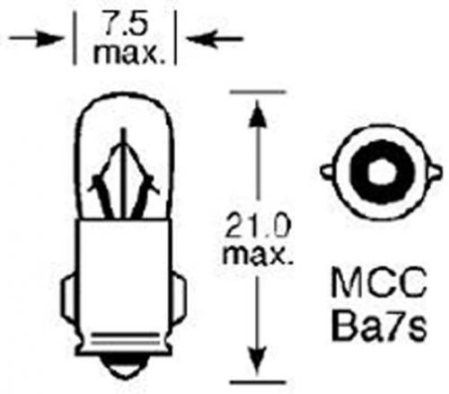 ELECTRICAL (10 PACK) 12V 2W MINI PILOT BULBS P281
